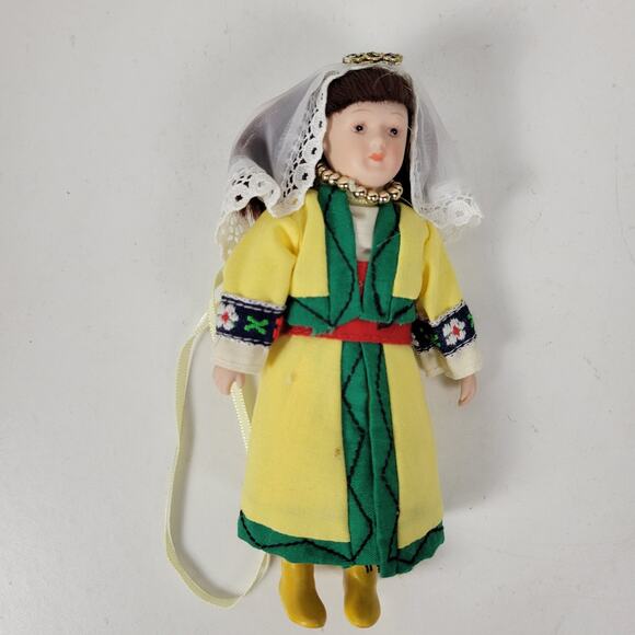 Danbury Mint Anita-Argentina Dolls 5" Yellow Children Of The World Collectables - Picture 1 of 12